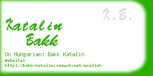 katalin bakk business card